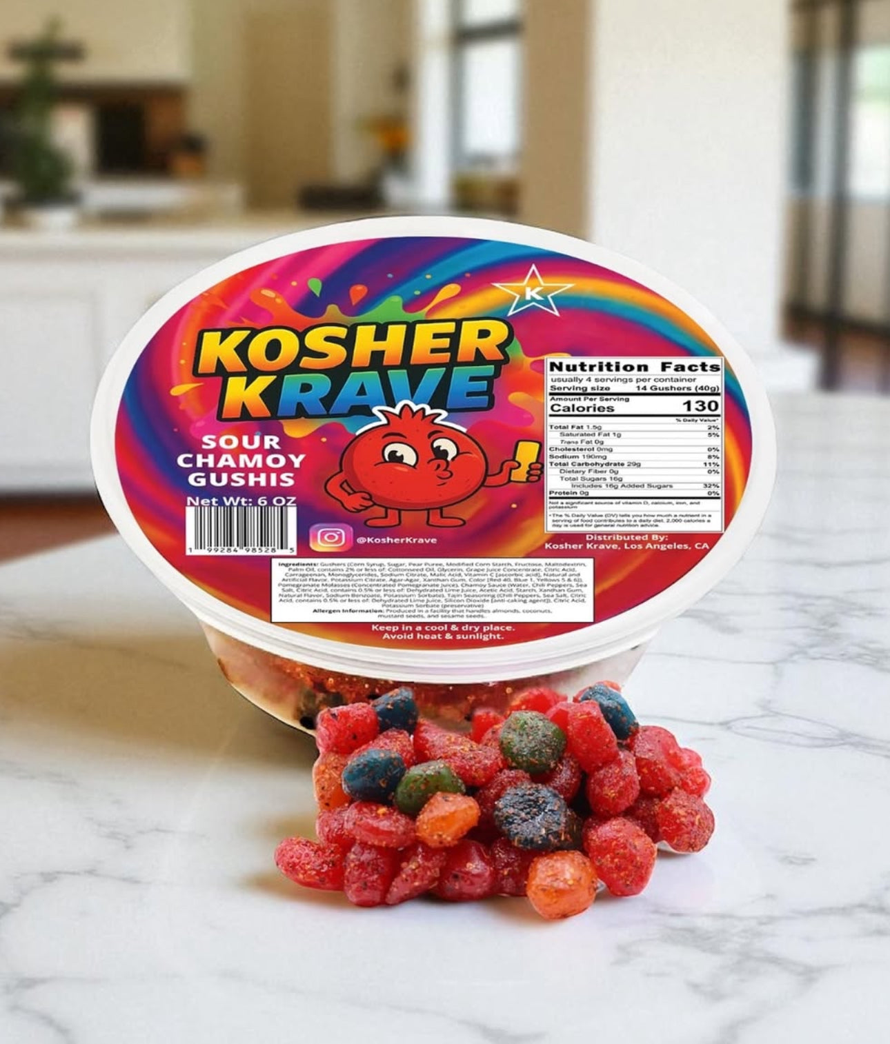 KOSHER KRAVE CHAMOY GUSHERS. Limited edition
 (6 oz)