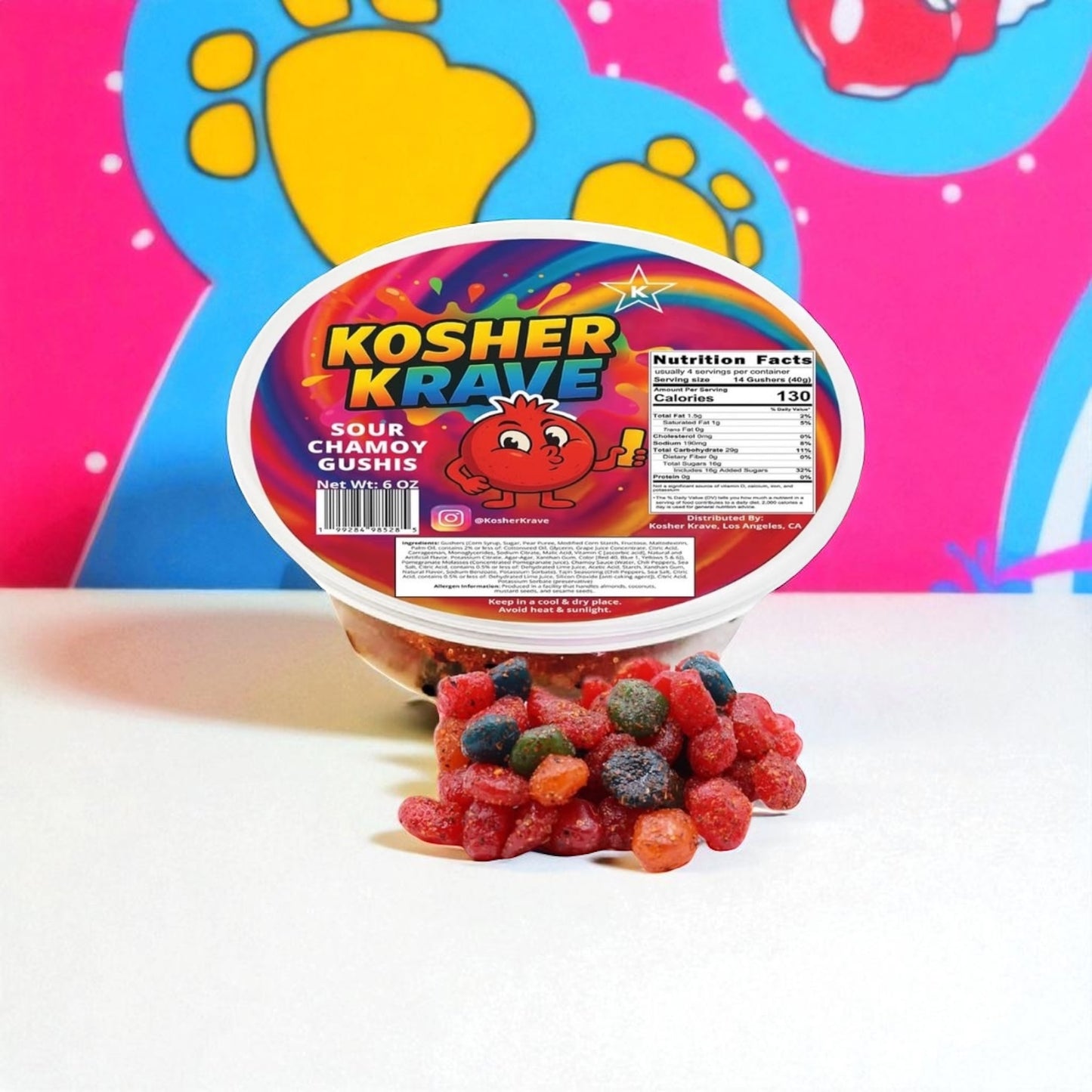 KOSHER KRAVE CHAMOY GUSHERS. Limited edition
 (6 oz)
