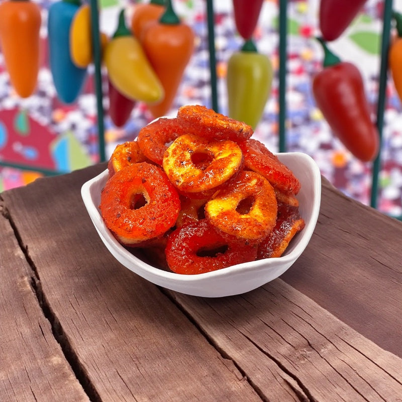 Chamoy peach and apple rings 6oz