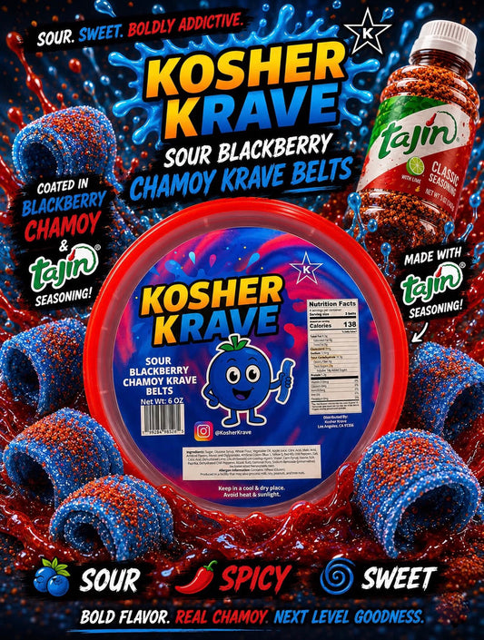 SOUR BLACKBERRY CHAMOY KRAVE BELTS – (6 oz)
