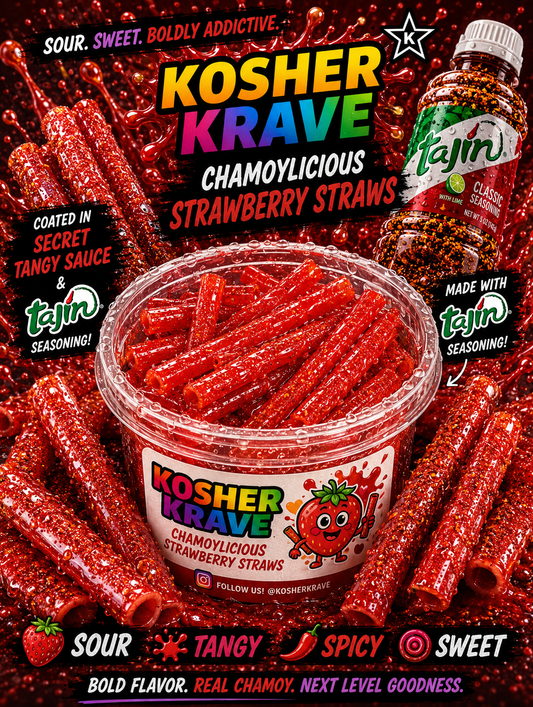 CHAMOYLICIOUS STRAWBERRY STRAWS
 (6 oz)