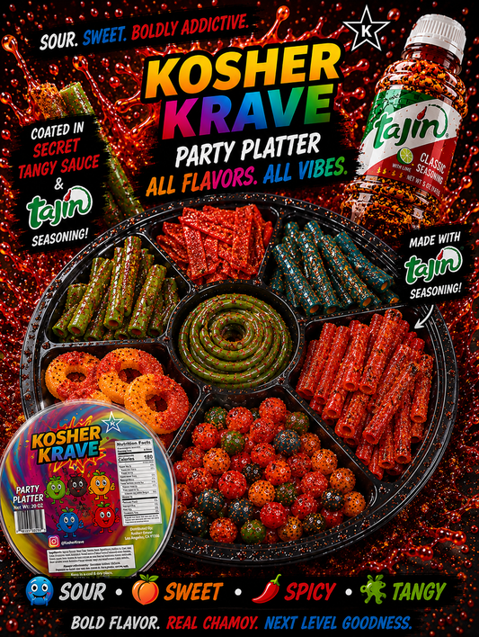 KOSHER KRAVE PARTY PLATTER – estimated 20 OZ